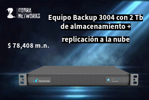 Barracuda Backup Server modelo 3004 con 2 TB de almacenamiento + replicación a la nube de Barracuda