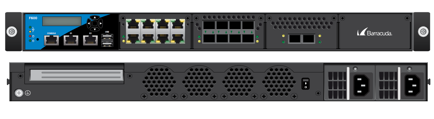 Barracuda CloudGen Firewall F600D.E20 con 1 Year EU+IR