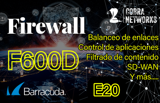 Barracuda CloudGen Firewall F600D.E20 con 1 Year EU+IR